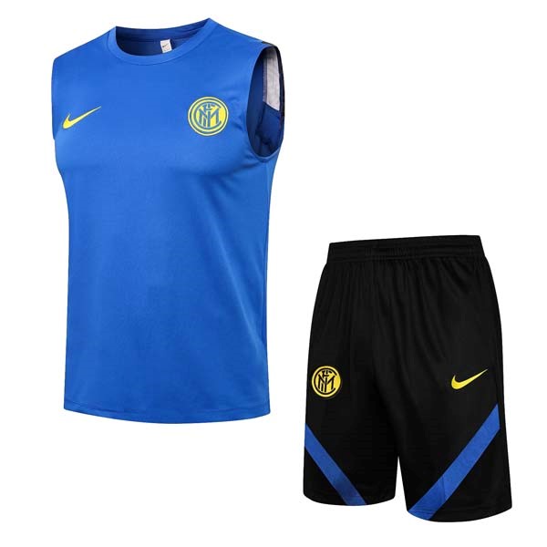 Camiseta Inter Milan Sin Mangas Conjunto Completo 2022 Azul